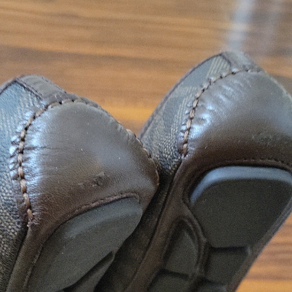 Michael Kors Dark Brown Loafers with Gold Accents - Picture 8 of 10